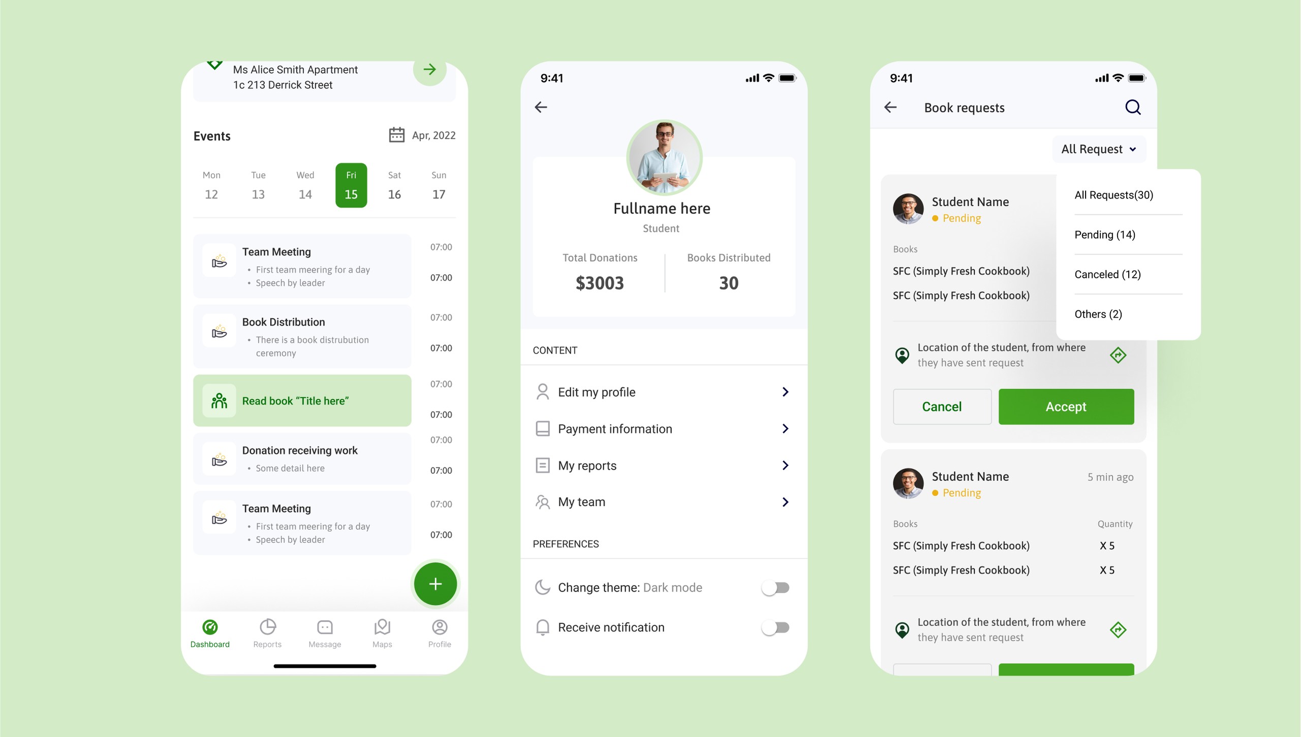 Summa application events details page